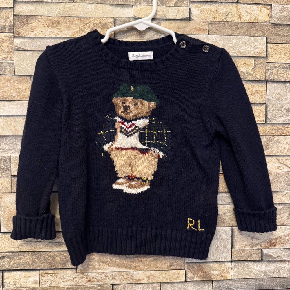 Ralph Lauren 24 months polo bear knit sweater